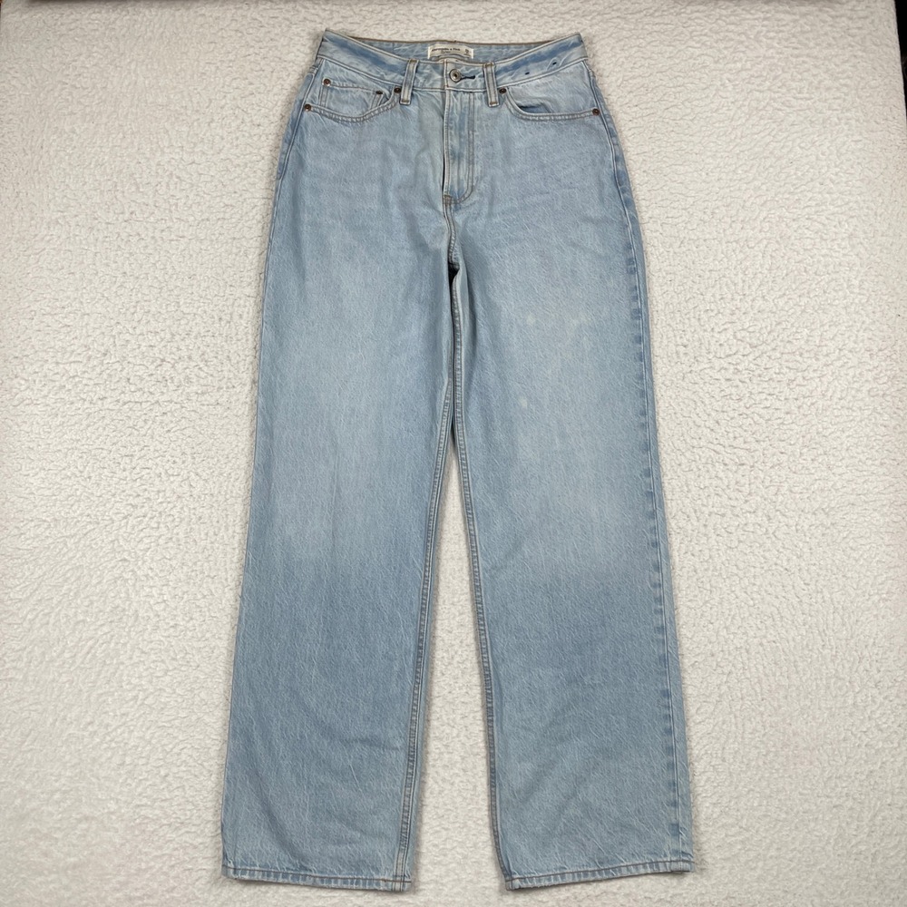 Abercrombie & Fitch Loose High Rise Jeans Womens 26 2R Blue Curve Love Baggy